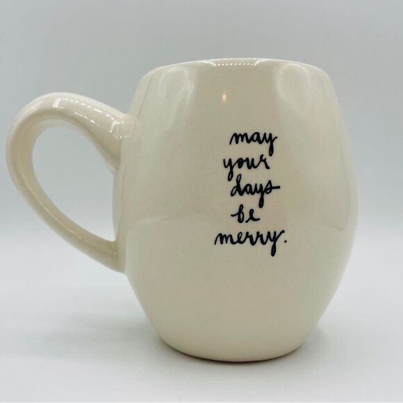 Set of 2 Rae Dunn Christmas Holiday Mugs Wish Merry - Picture 7 of 9